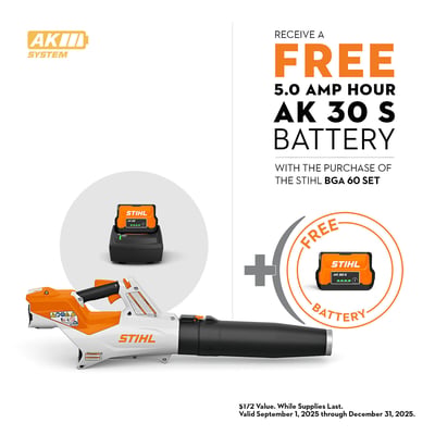 STIHL Battery-Operated Li-Ion Cordless Handheld Blower Kit, 154 MPH, 459 CFM, Model# BGA 60