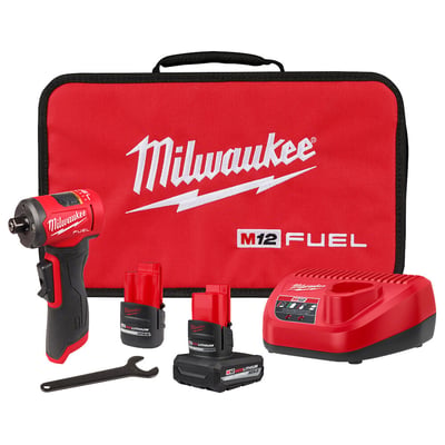 Milwaukee M12™, M12 FUEL 1/4in. Right Angle Die Grinder Kit, Wheel Diameter 3 in, Volts 12 Model# 3485-22