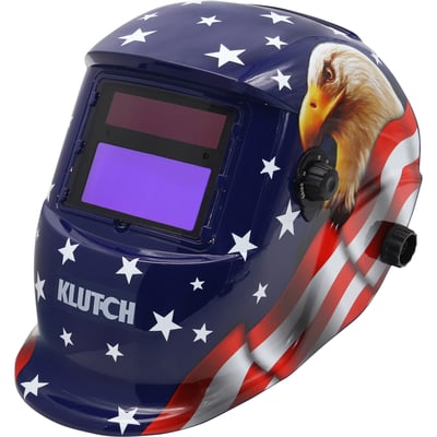 Klutch Auto-Darkening Welding Helmet — Eagle Graphic