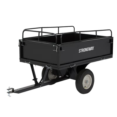 Strongway 48in. x 30in. Steel ATV Dump Trailer, 15 Cu. Ft./800-Lb. Load Capacity