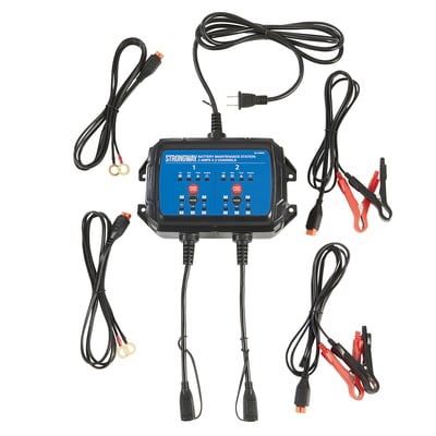 Strongway 6/12 Volt 2-Bank Smart Charger