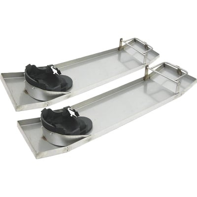 QLT by Marshalltown Stainless Steel Pad Knee Boards, 1 Pair, Model# KB230