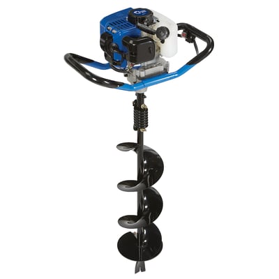 Powerhorse One-Person Earth Auger Powerhead Combo with 8in. Auger Bit Included, 52cc 2-Cycle Gas Engine w/Muffler Heat Shield, 55ft./lb. Max Drilling Torque