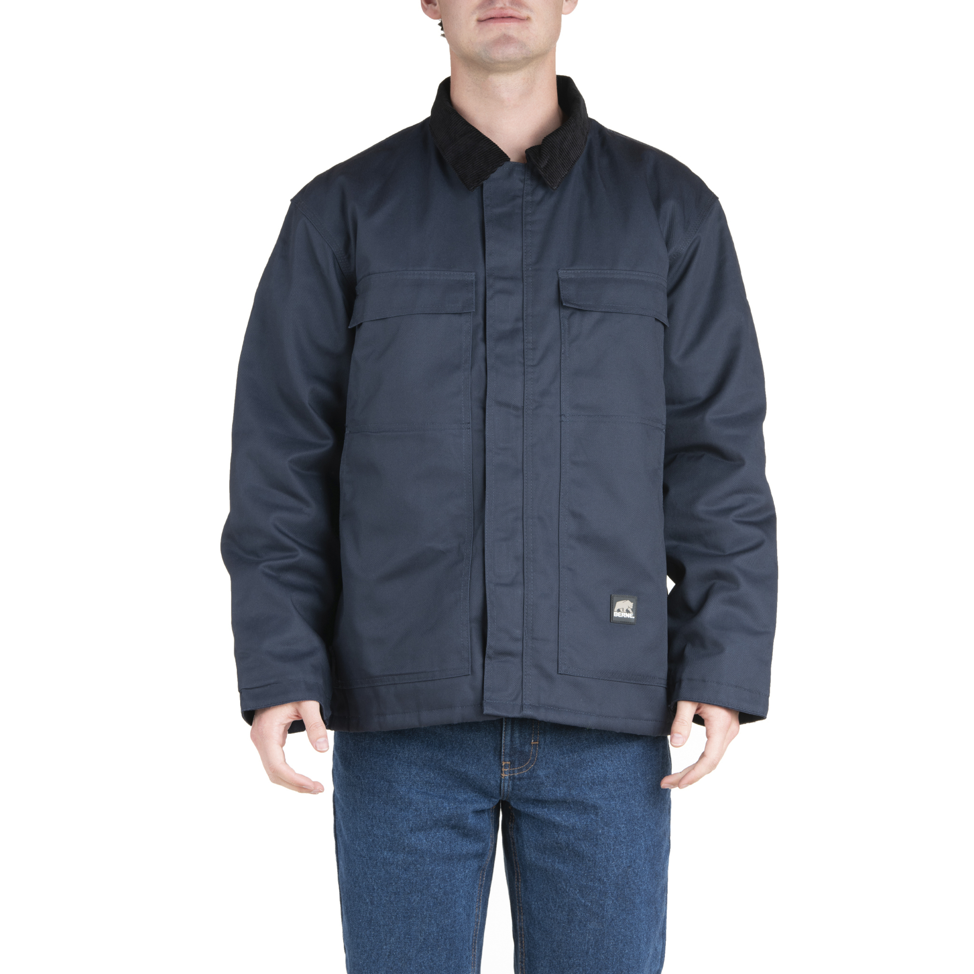 Berne Apparel, Heritage Twill Chore Coat, Size LT, Color Navy, Model# CH414