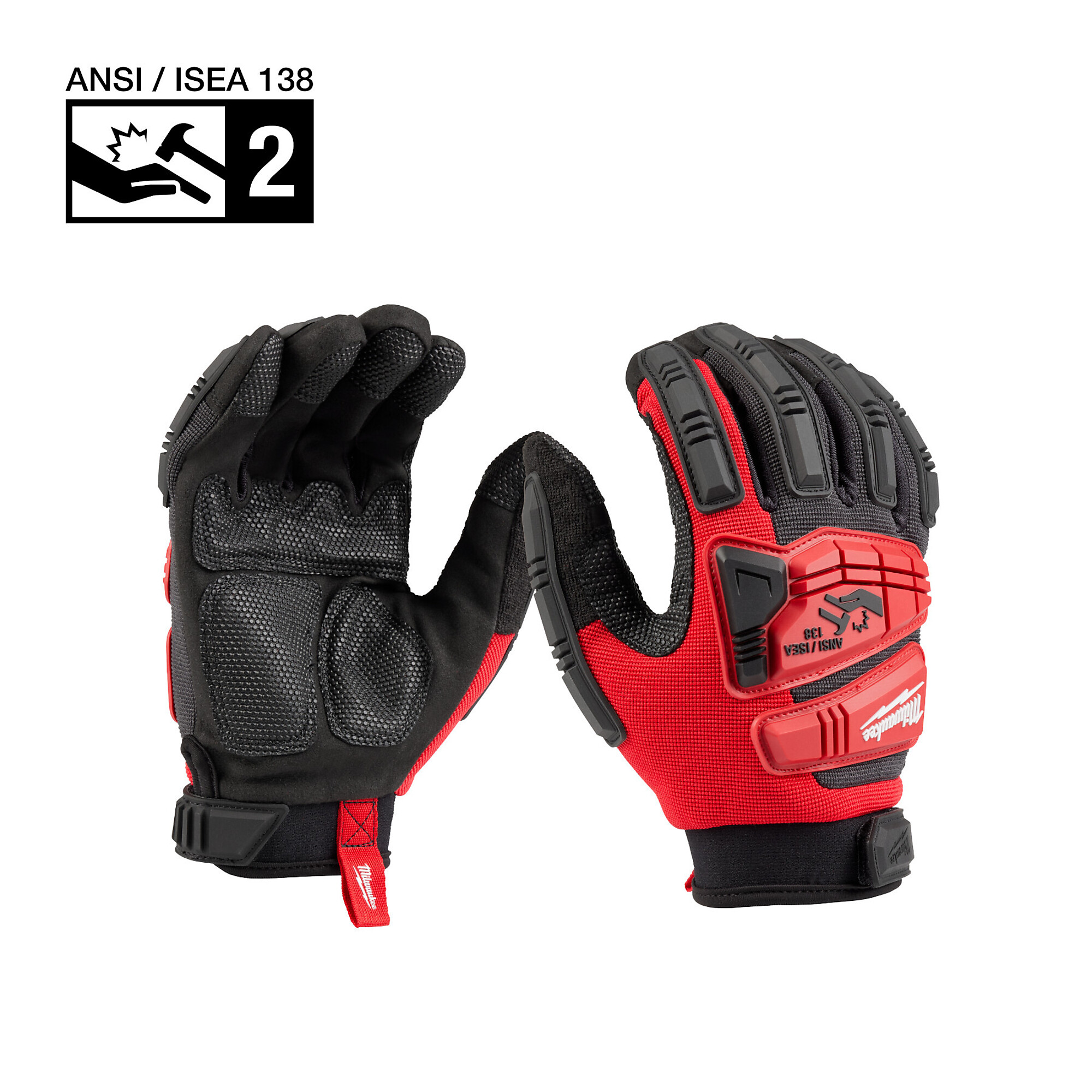 Milwaukee Impact Wreching Work Gloves, XL, 3 Pairs, Model# 48-73-8553