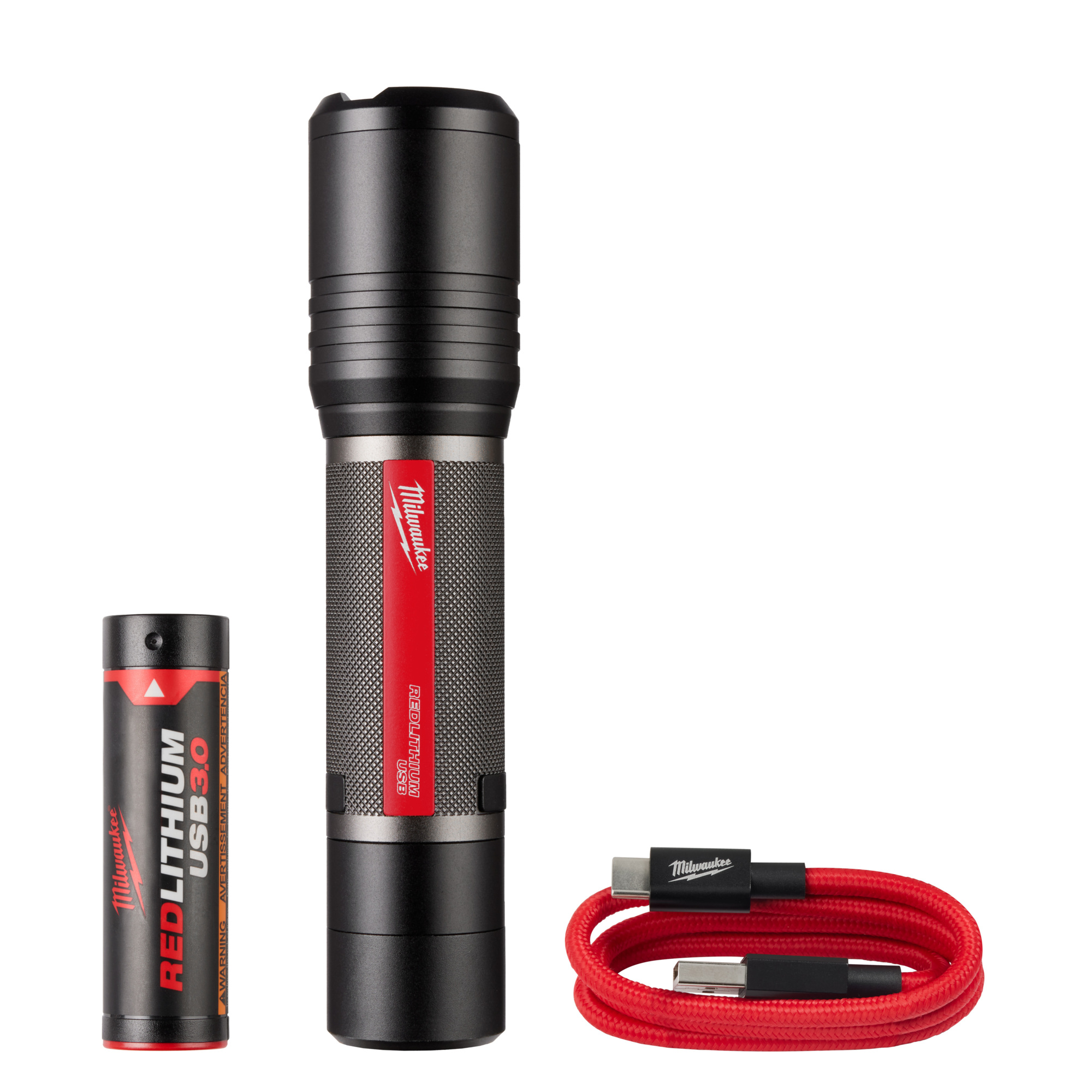 Milwaukee REDLITHIUM USB 2000-Lumen Slide Focus Flashlight, Model# 2162-21