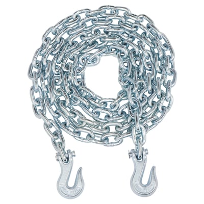 Ultra-Tow 3/8in. x 13.2ft. Towing Chain with 2 Clevis Grabhooks, 5400-Lb. Working Load, 158.4in.L, Alloy Steel