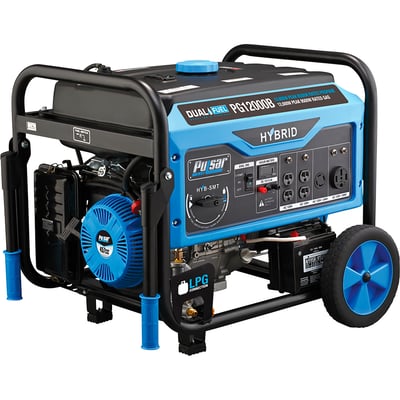 Akron Pulsar Dual-Fuel Inverter Generator, 8550 LP/9500 NG Rated Watts, 10800 LP/12000 Surge Watts, Model# PG12000B