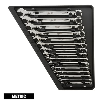 Milwaukee Combination Wrench Set, 15-Pc., Metric, Model# 48-22-9515