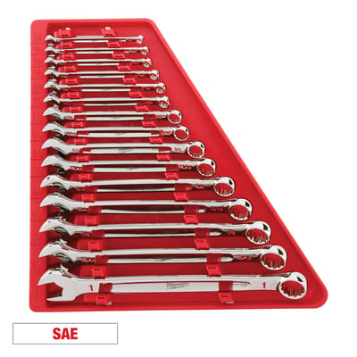 Milwaukee Combination Wrench Set, 15-Pc., SAE, Model# 48-22-9415
