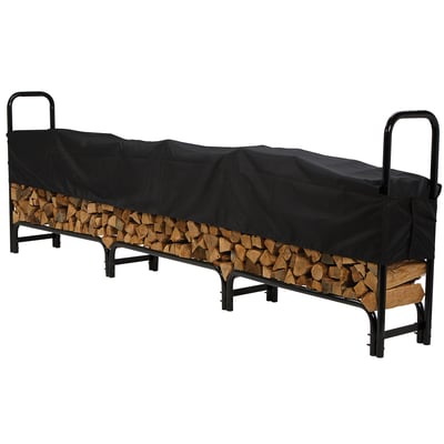 Roughneck 12ft. Firewood Rack with Cover, 3300-lb. Capacity, Steel Construction, Model# 73202212