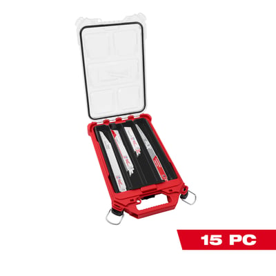 Milwaukee 15-Pc. SAWZALL Blade Kit with PACKOUT Organizer, Model# 49-22-5641