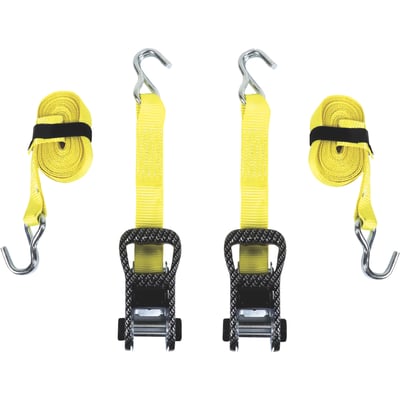 SmartStraps CarbonX Ratchet Tie-Downs, 2-Pk., 14ft. x 1.5in. Each, 5,000-Lb. Breaking Strength, Yellow, Model# 259
