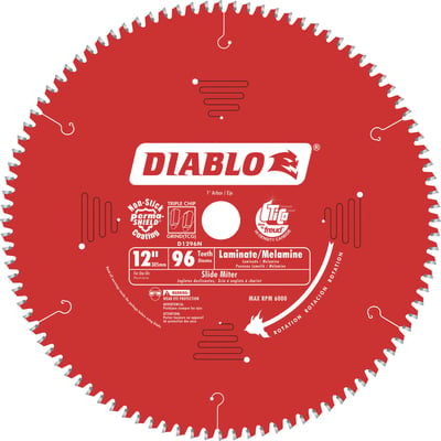 Diablo Steel Demon Nonferrous Metal-Cutting Circular Saw Blade, 12in. x 96 Tooth, Model# D1296N