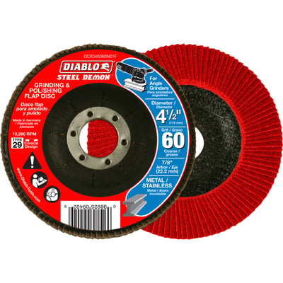 Diablo Speed Demon Flap Disc, 4 1/2in., 40 Grit Conical, No Hub, Model# DCX045040N01F