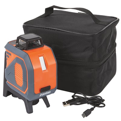 Ironton 50ft. Self-Leveling 360° Horizontal Cross Line Laser Level