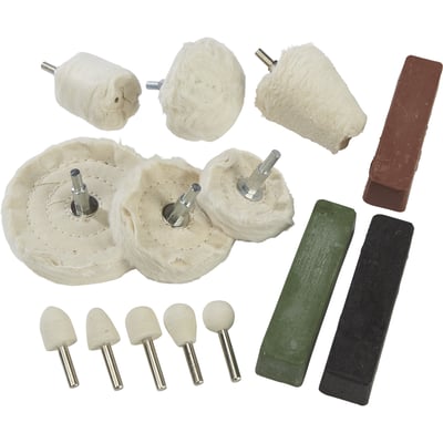 Klutch Stainless Steel Polishing Kit, 14-Pc.