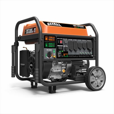GENMAX Dual Fuel Generator, 10,000W, 120 Volts, Model# GM12000ED