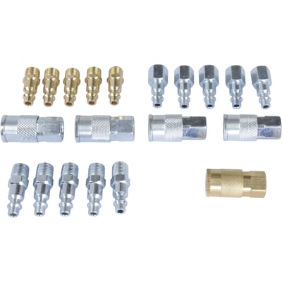 Klutch 20-Pc. Airline Connector Kit, 1/4in. NPT