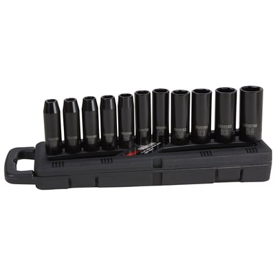 Ironton Deep Impact Socket Set, 11-Pc., 1/2in. Drive, Metric
