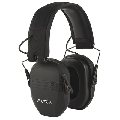 Klutch Electronic Hearing Protection Earmuffs, 22dB NRR with Omni Directional Microphone