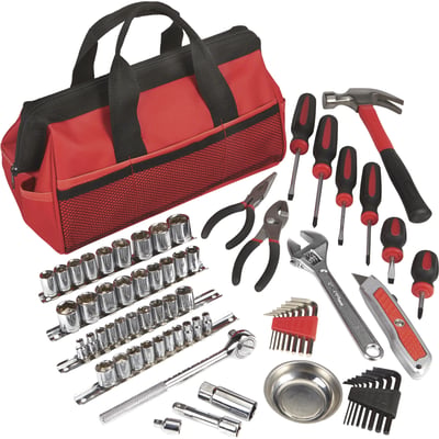 Ironton Tool Bag Set, 70-Pc., 1/4in. and 3/8in. Drive