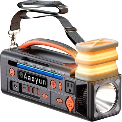 Aaoyun Portable Power Station with Flashlight, Model# XC0660-AOY320