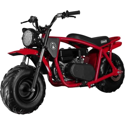 Coleman Powersports B200 196cc Gas Powered Minibike for Kids and Adults, 1-Cylinder, 4-Stroke, 30 Mph, 200 lbs Max. Load, Ideal for Off-Road and Trail Riding, Model #B200