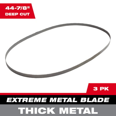 Milwaukee Extreme Metal Cutting Band Saw Blades - 8/10 TPI, 44-7/8in., 3-Pack (48-39-0601)
