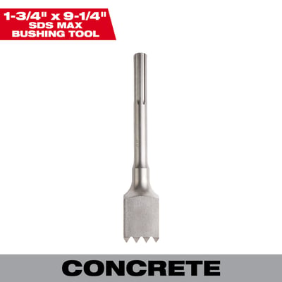 Milwaukee SDS Max Bushing Tool, 10 1/2in.L x 1 3/4in. x 1 3/4in., Model# 48-62-4065
