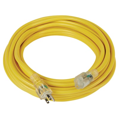 Strongway Outdoor Extension Cord, 15 Amps, 12/3 Gauge, 50ft. Rust-Resistant Blades, Flexible to -40°F