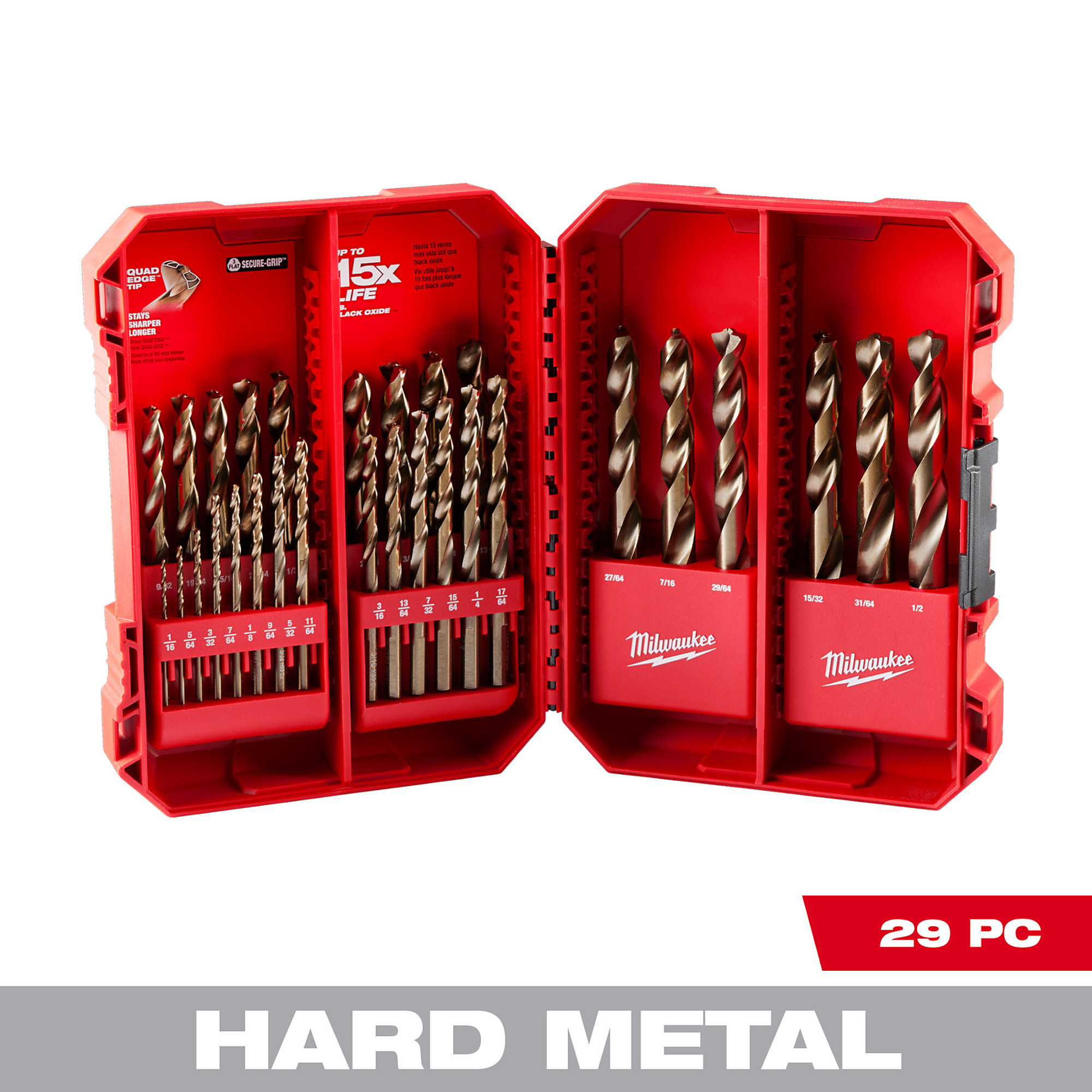 Milwaukee RED HELIX Cobalt Drill Bit Set, 29-Pc., Model# 48-89-2332