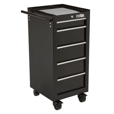 Ironton 5-Drawer Rolling Cabinet, 17in., 75-Lb. Capacity