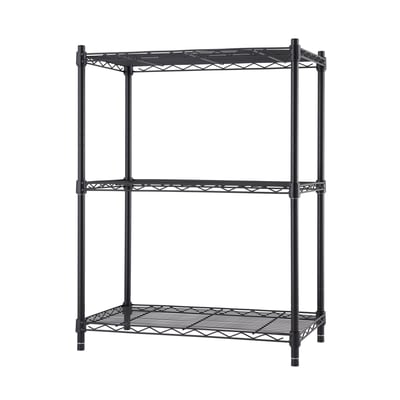 TRINITY 3-Shelf Pantry Wire Shelving Rack, 23in. x 13in. x 30in., Model# NTBTGBK-0963