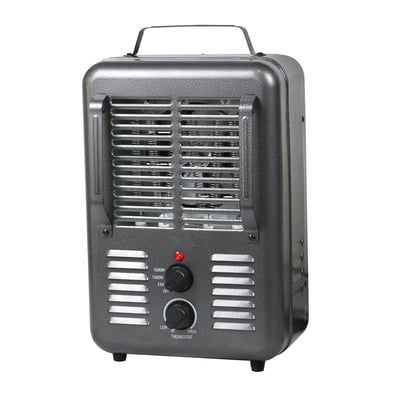 LifeSmart 1500 Watt Milkhouse Utility Heater, Forced Air, 5100 BTU/hour, Heating Capability 300 ft², Model# HT1912