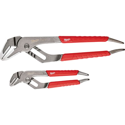 Milwaukee PUNCH Straight-Jaw Pliers, 2-Pk, 6in.L and 10in.L, Model# 48-22-6330