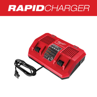 Milwaukee M18 Dual Bay Simultaneous Rapid Battery Charger, Model# 48-59-1802