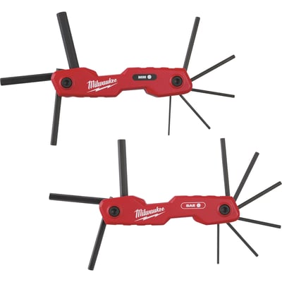 Milwaukee 17-Pc. Folding Hex Key Set, SAE/Metric, Model# 48-22-2183