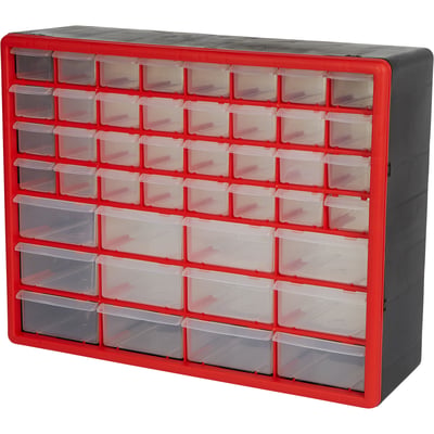 Ironton 44-Drawer Cabinet, 19-3/4in.W x 6-1/4in.D x 15-1/2in.H, 32 Small and 12 Large Compartments