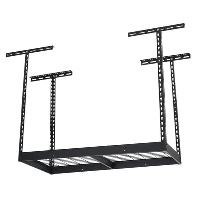 Klutch Garage Overhead Storage Rack with Adjustable Height, 48in.L x 24in.D, 23in.–37in.H