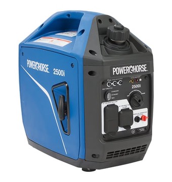 Powerhorse Inverter Generator, 2500 Surge Watts, 1800 Rated Watts, 120V, CO Shutdown, 52dB Quiet Run