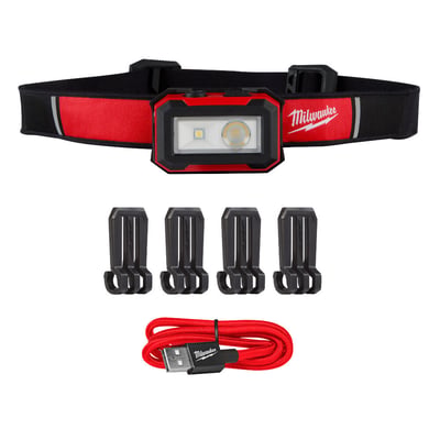 Milwaukee Rechargeable Magnetic Task Light with Head Strap, 2.2in.L x 1.5in.W x 1.25in.H, Model# 2012R