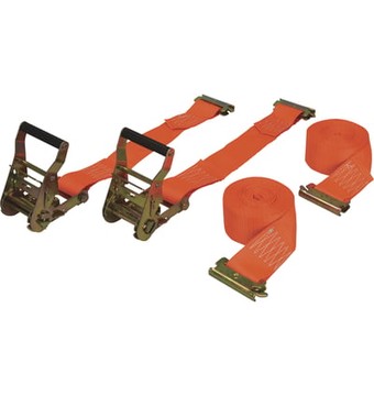 CargoSmart Ratchet Straps, 2-Pack, 2in. x 12ft., For E-Track and X-Track, 3000-Lb. Capacity