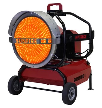 Sunfire Portable Radiant Heater - Dual Fuel, 120,000 BTU, Low Noise, Odorless, Model# SF120