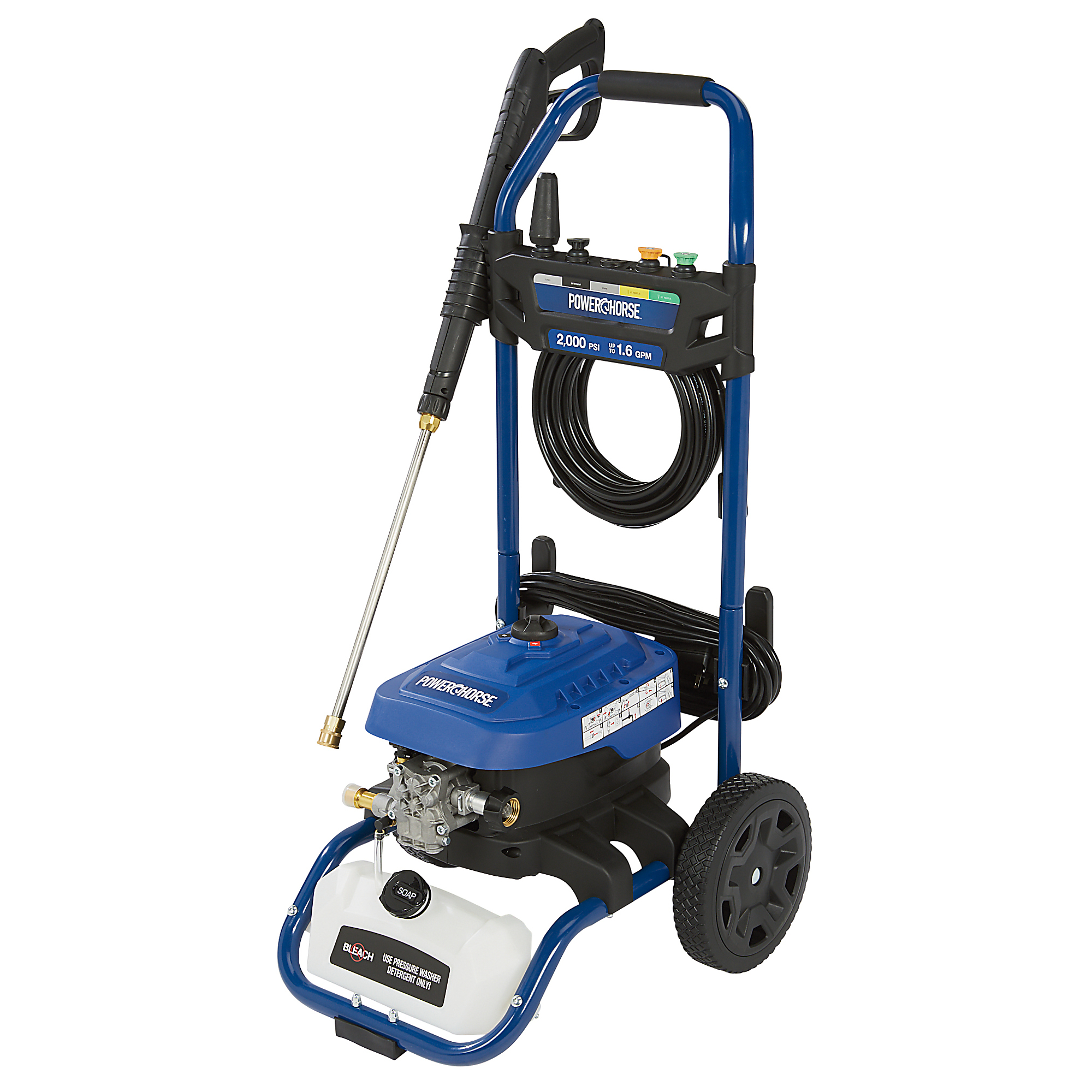 Powerhorse Electric Cold Water Pressure Washer, 2000 PSI, 1.6 GPM Max. Flow