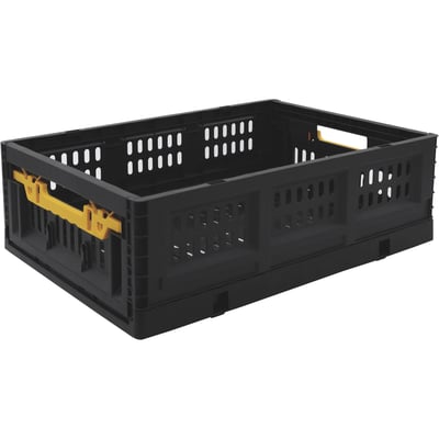 X-Space Stackable Folding Crate, 23-1/2in.W x 7-1/16in.H