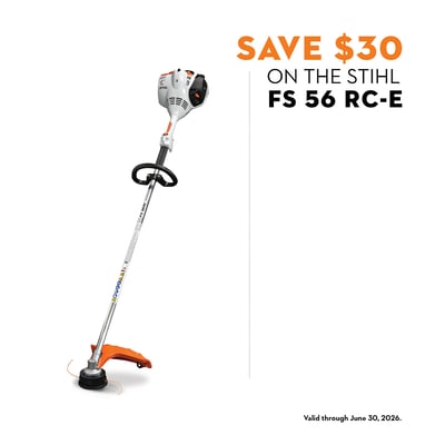 STIHL Gas-Powered Straight Shaft String Trimmer, 27.2cc, 16-1/2in. Cutting Width, Model# FS 56 RC-E