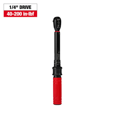Milwaukee 1/4" Drive Click Torque Wrench (40-200 in·lbs), Model# 48-22-9200