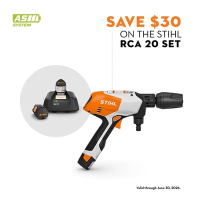 STIHL 36V Cordless Pressure Washer, 350 PSI, 1 GPM, Model# RCA 20 Set