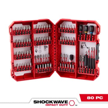 Milwaukee SHOCKWAVE Impact Duty Driver Bit Set, 80-Pc., Model# 48-32-4094